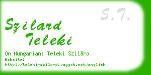 szilard teleki business card